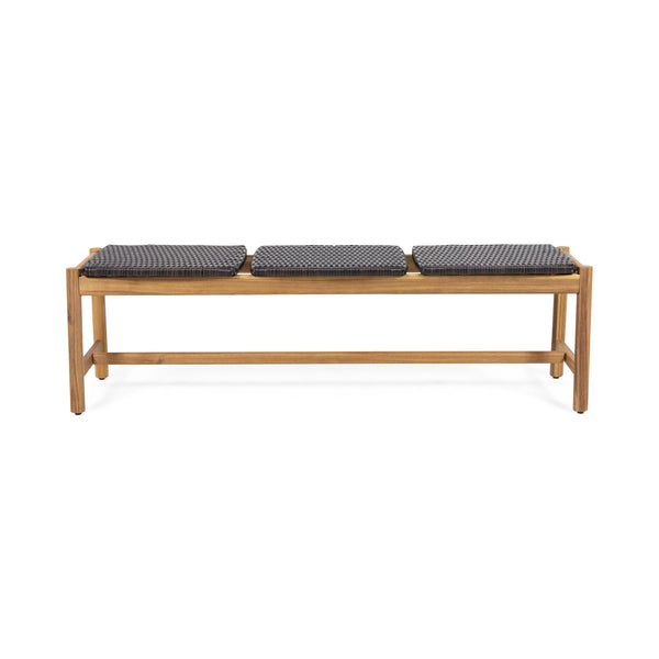Cambria Rustic 3 Seater Bench - Teak