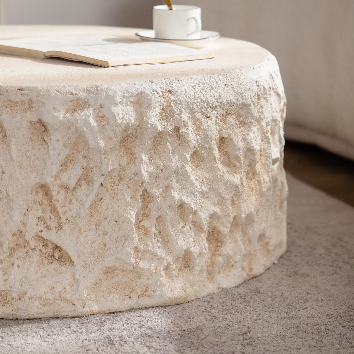 MgO Mid-Century Round Centre Coffee Table