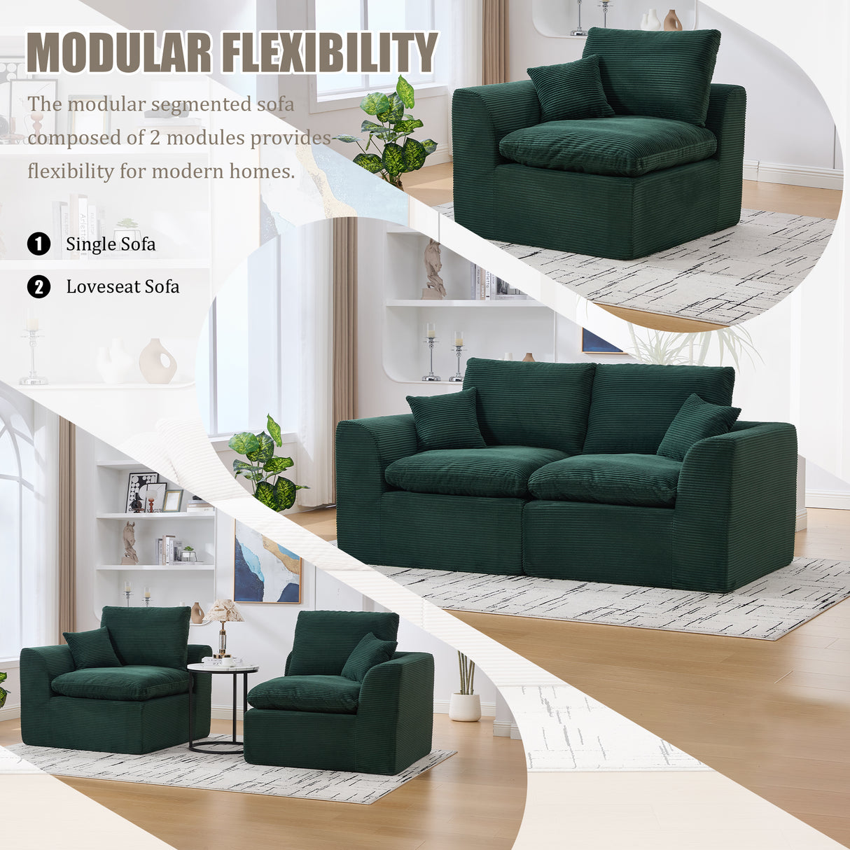 United We Win Modular Sectional Sofa - Comfy Cloud Design