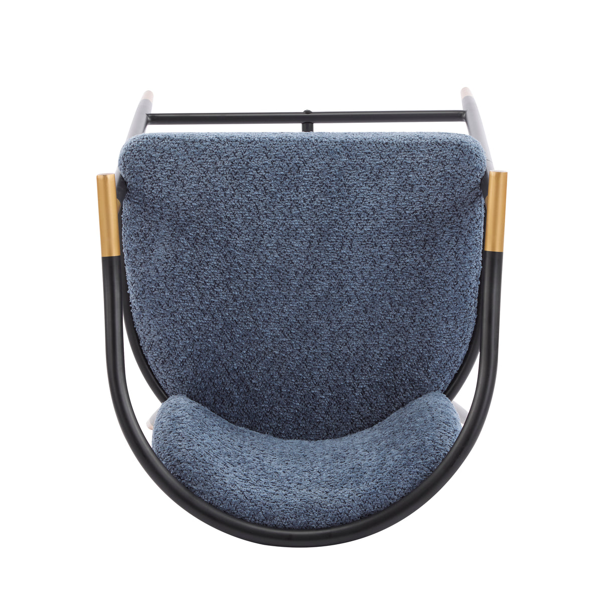 26" H Upholstered Counter Stool with Metal Frame (Set of 2) - Navy