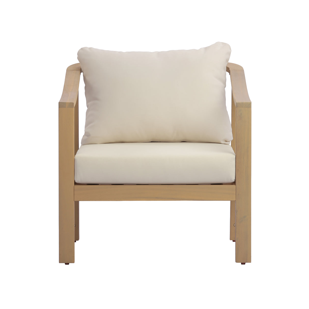 4-Piece Teak Finish Acacia Wood Outdoor Patio Set