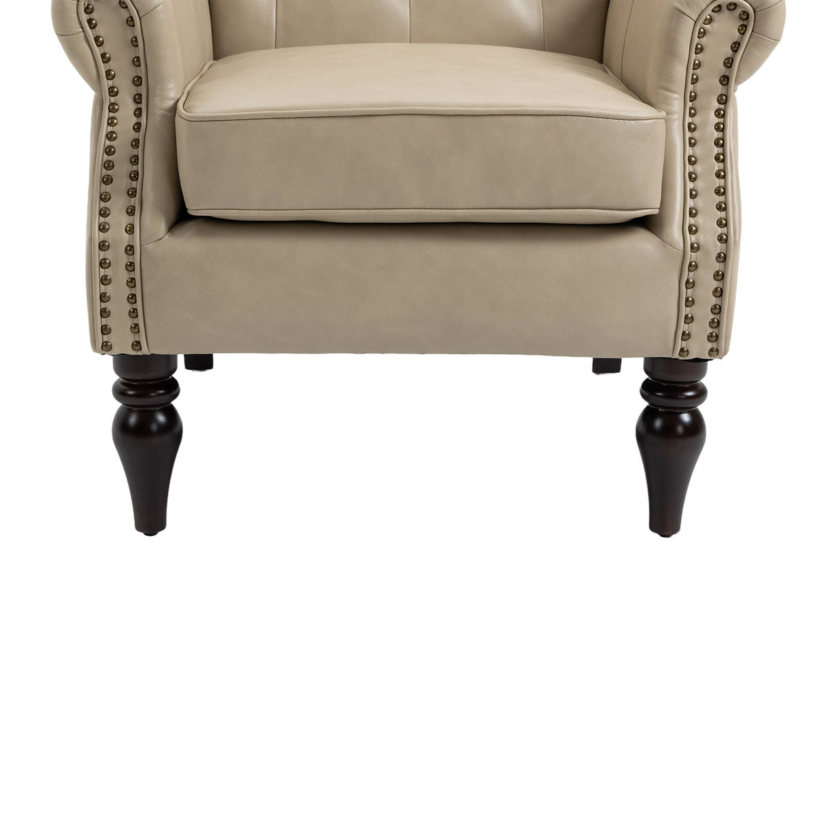 Modern Accent Armchair With Sturdy Wood Legs