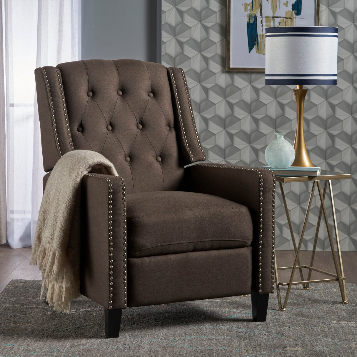 Classic Fabric Push Back Chair - Best Buy Furniture