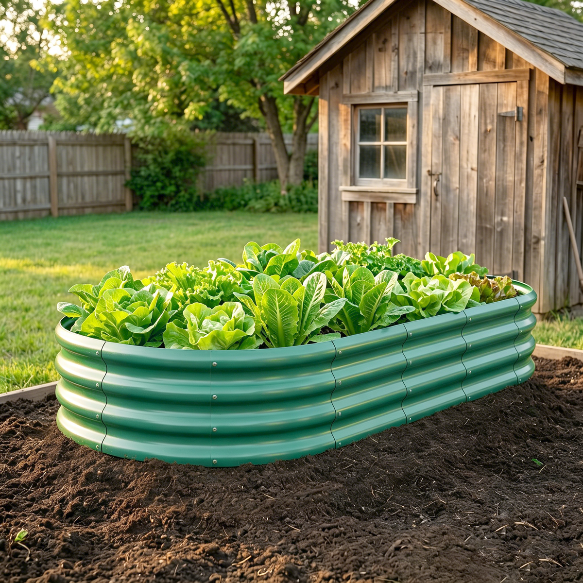 Galvanized Raised Garden Bed 8x4x1ft