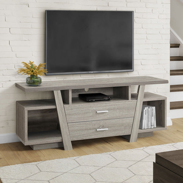 TV Stand, Console, Media Entertainment Center, Storage Drawers, Contemporary & Modern - Taupe - Best Buy Furniture