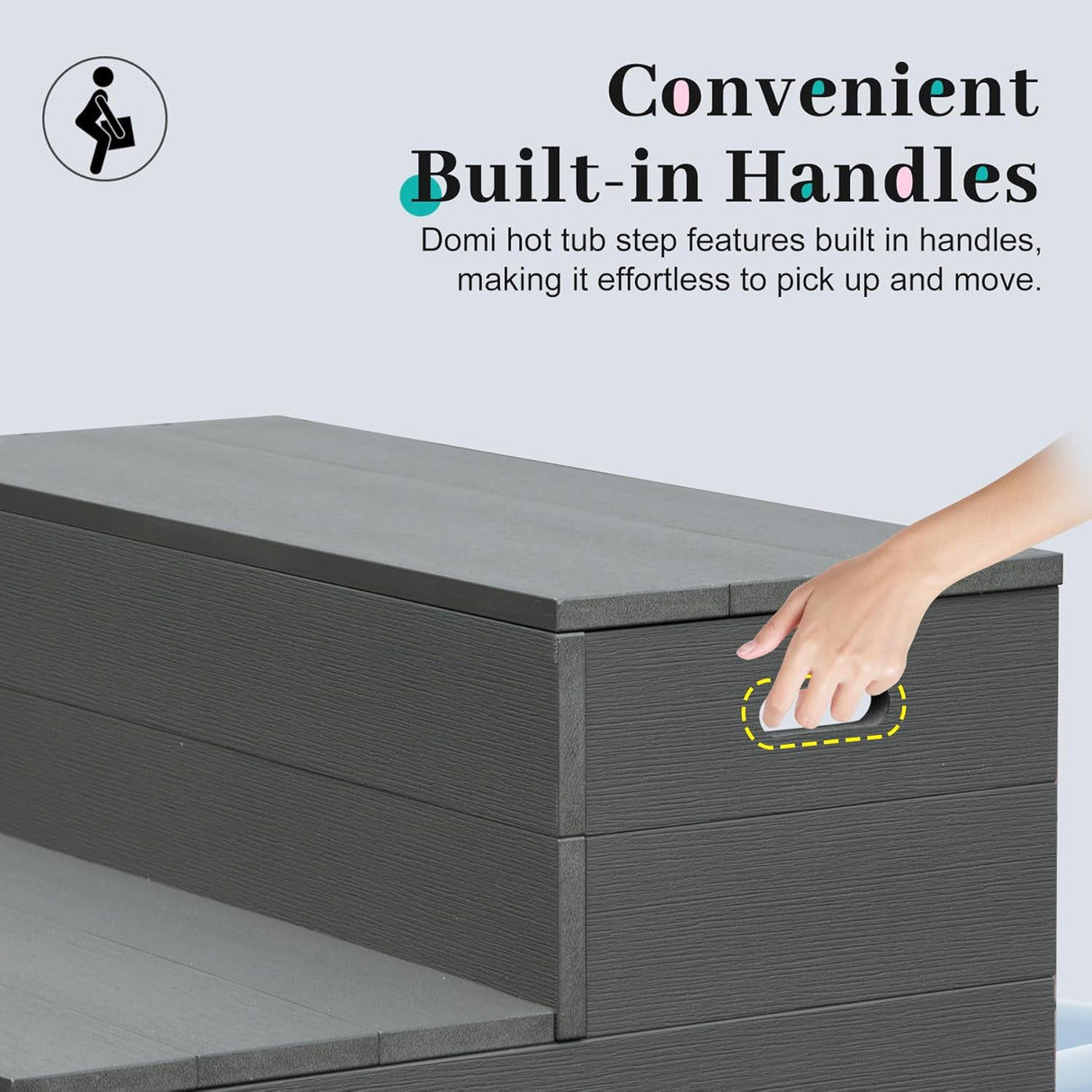 Hot Tub Steps, Universal Spa & Hot Tub Step, Heavy Duty Aluminum Spa Steps