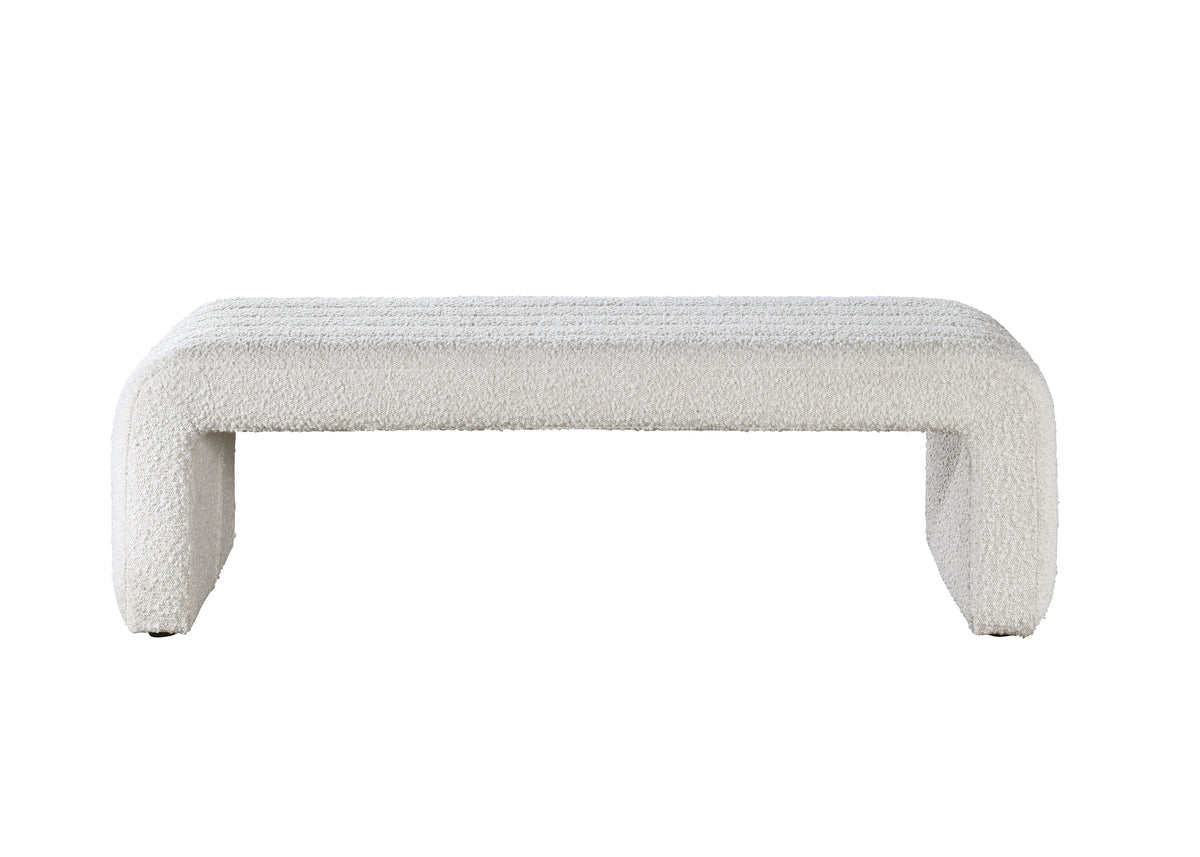 Sandro Bouclé Bench, 51-Inch, Beige