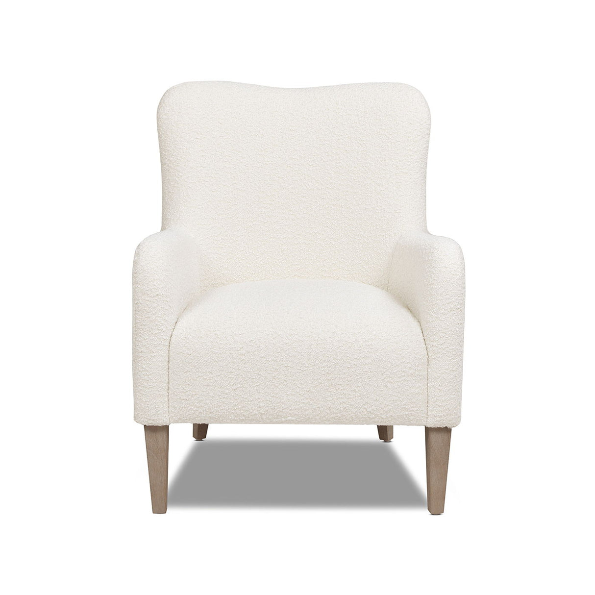 Nimbus - Curved Accent Chair - Ivory White