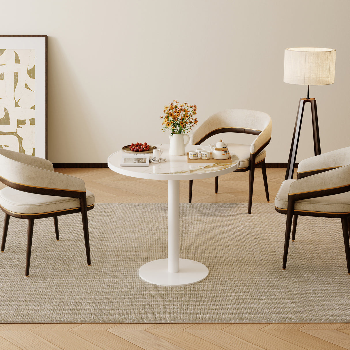 31.5" Round Modern Tulip Dining Table