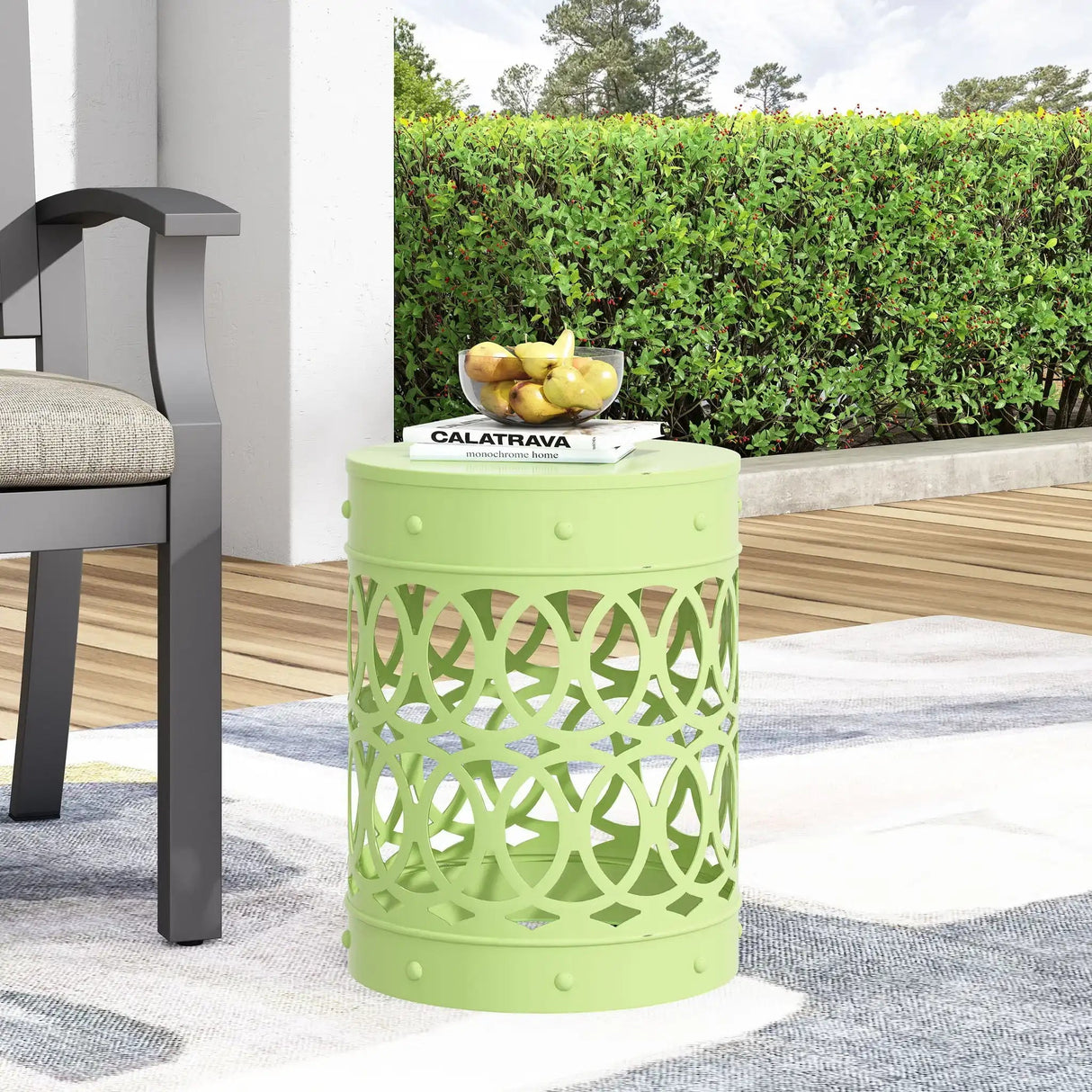 Outdoor Metal Large End Table, Modern Design - Best Buy Furniture