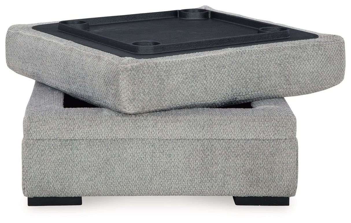 Casselbury - Ottoman With Storage - Cement - Best Buy Furniture