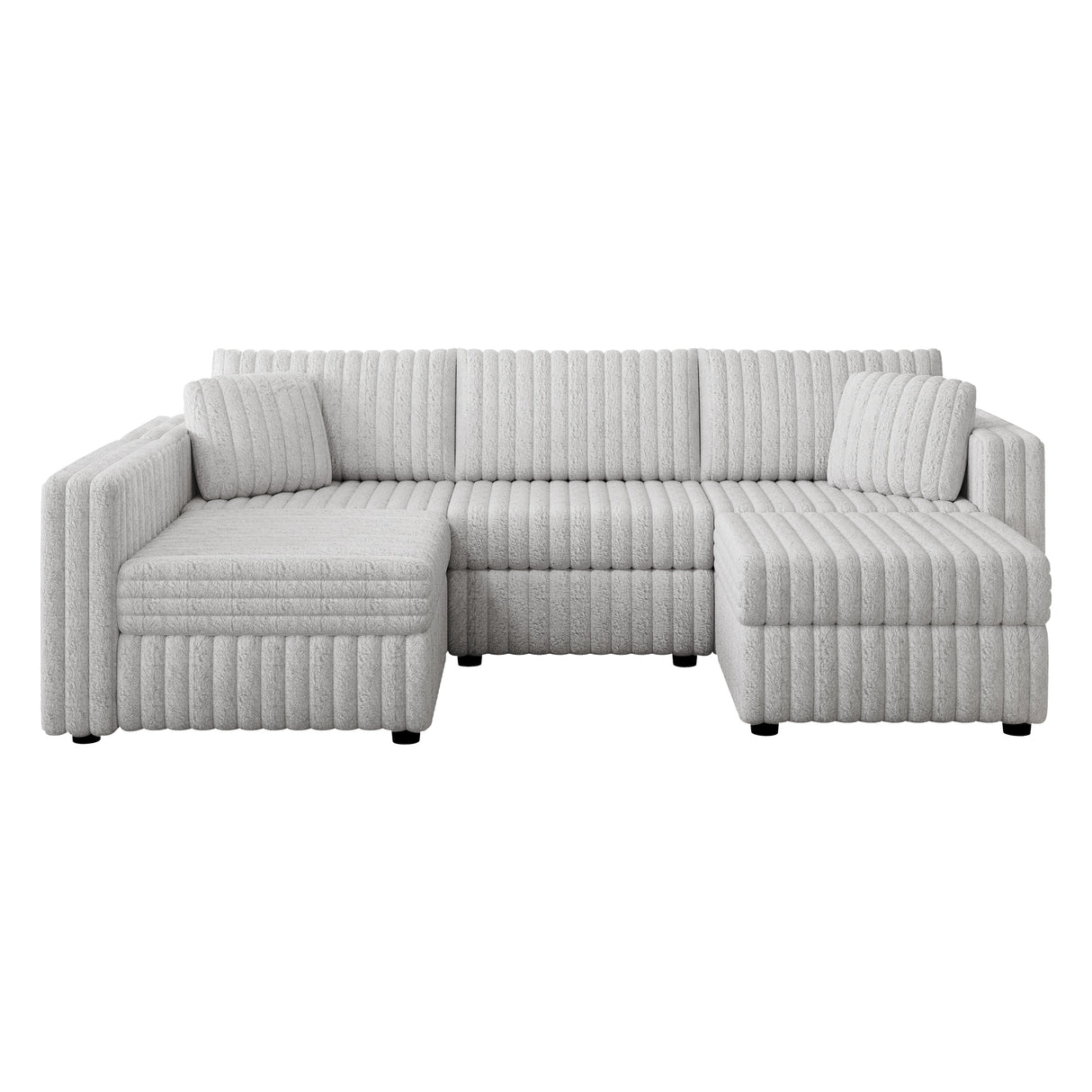 106.3" U-Shaped 4-Person Sofa with Ottoman