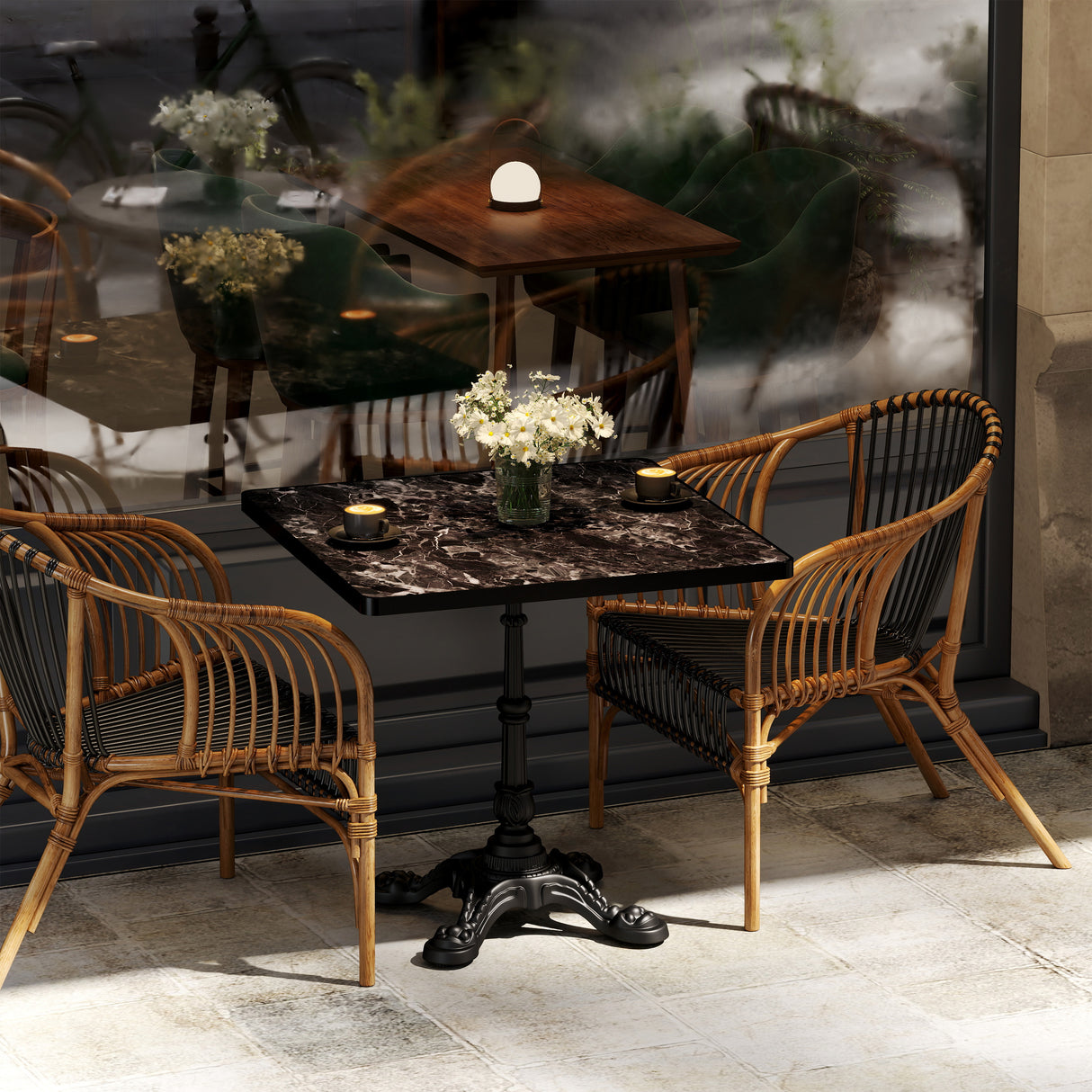 31.5" Square Outdoor Tulip Dining Table