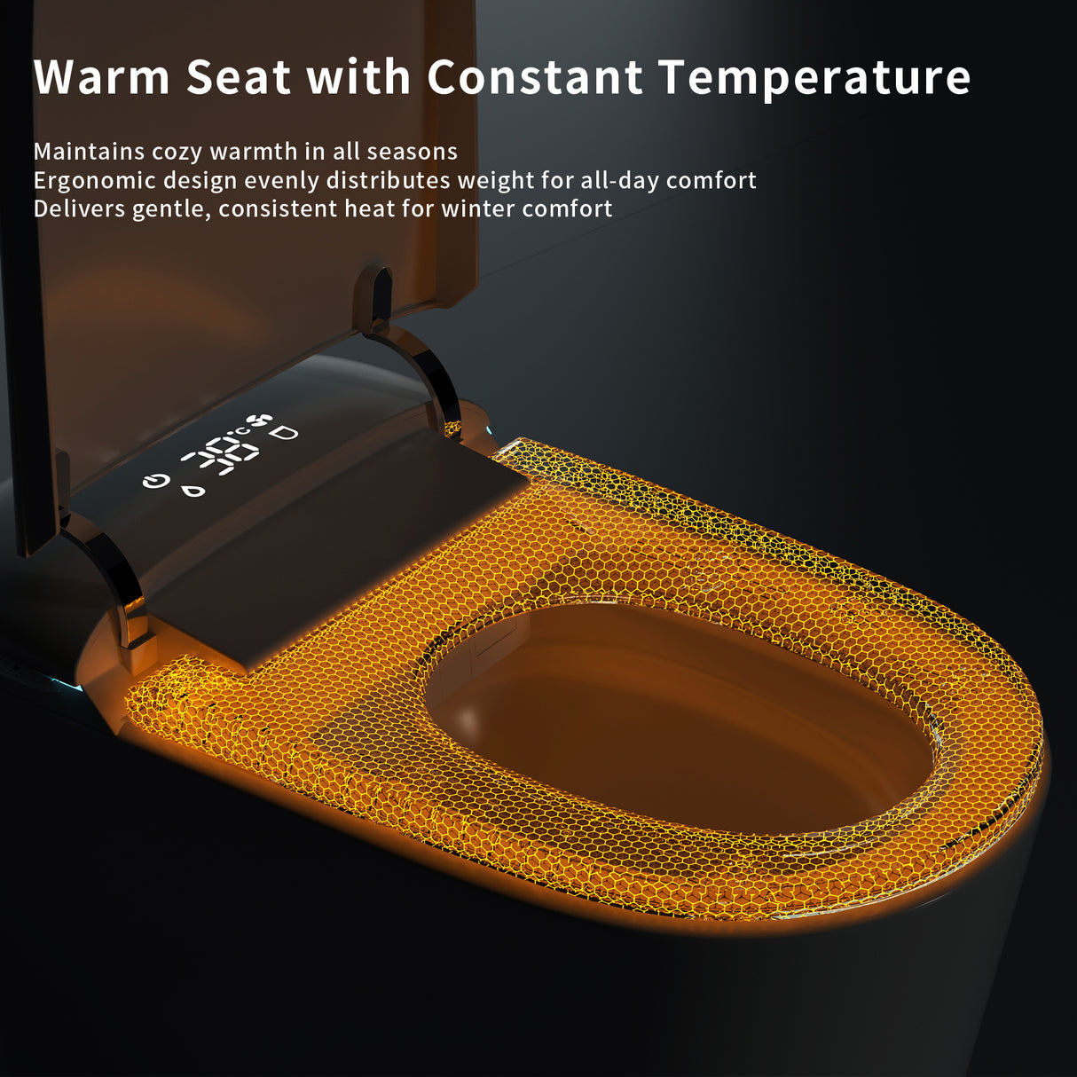 E40 Smart Toilet with Built-In Bidet and Advanced Features