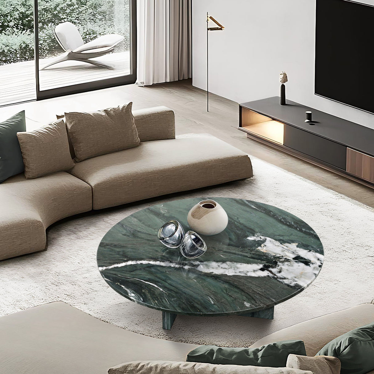 Luxury Coffee Table With Unique Veining, Unique Stone Design
