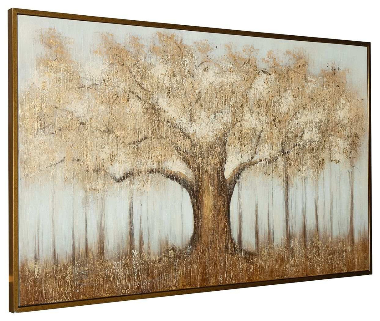 Dalewick - Wall Art - Brown / Gray / Gold Finish - Best Buy Furniture