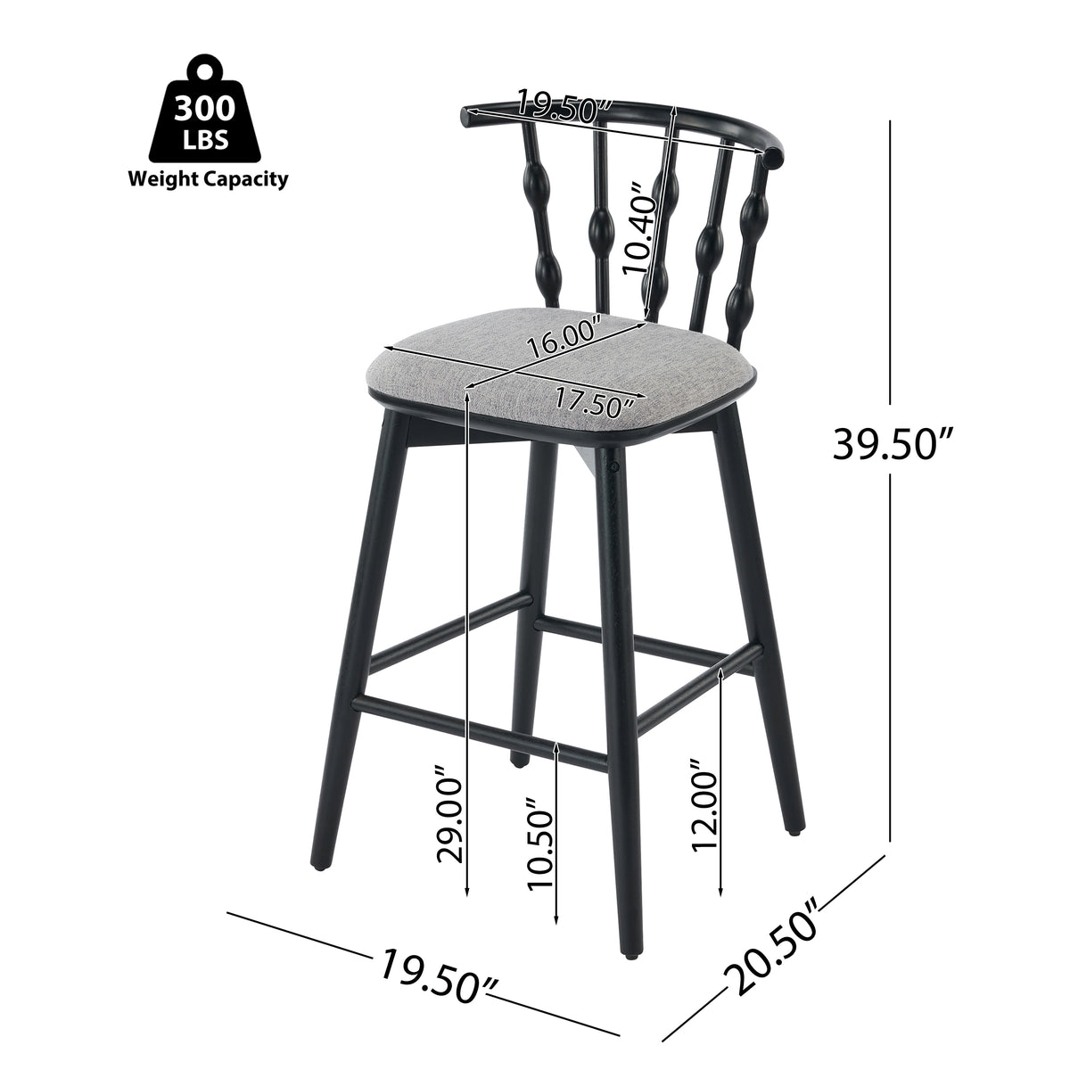 Doria Indoor Wooden Barstool