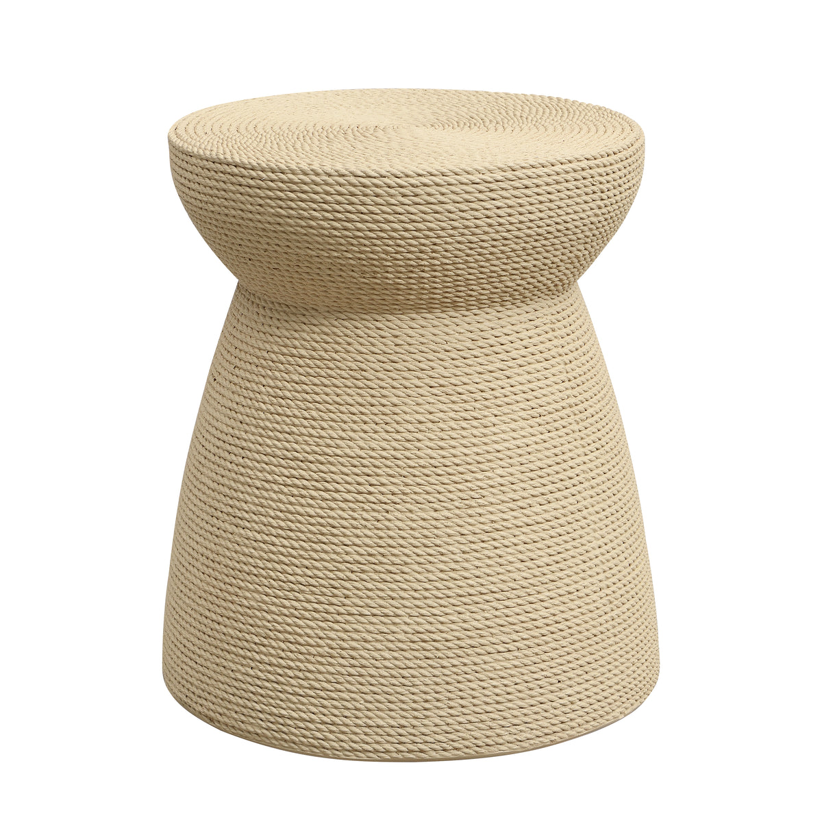 Simulated Rattan MGO Side Table – Versatile Indoor & Outdoor Accent