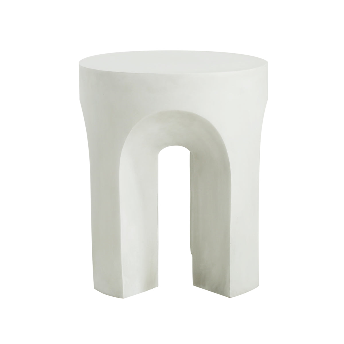 Outdoor MGO Round Top Side Table/End Table, Antique White