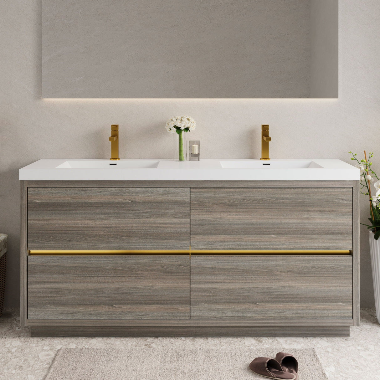 Bathin Freestanding Bathroom Vanity With Double Sinks