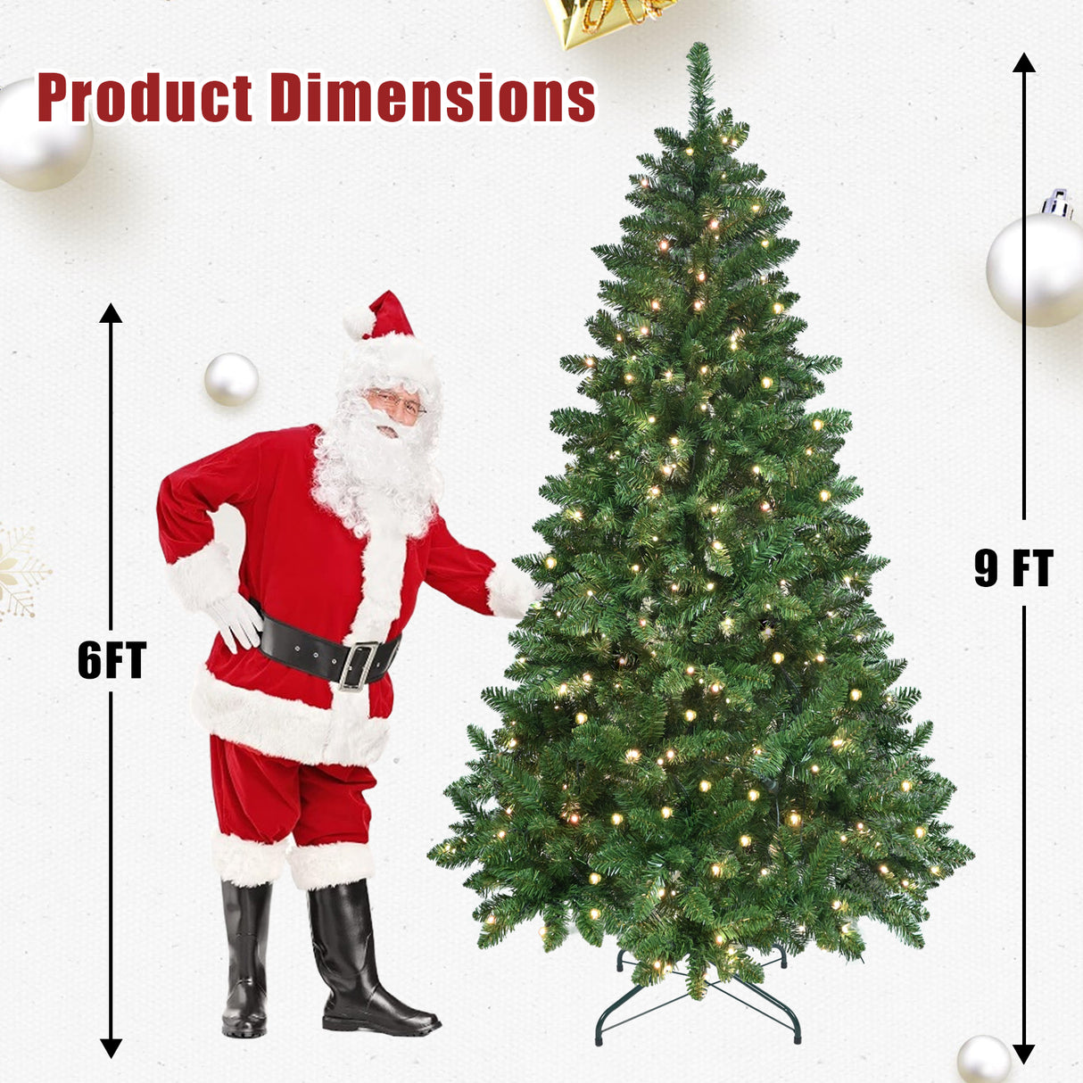 6ft Christmas Tree with WiFi-Controlled RGB Lights