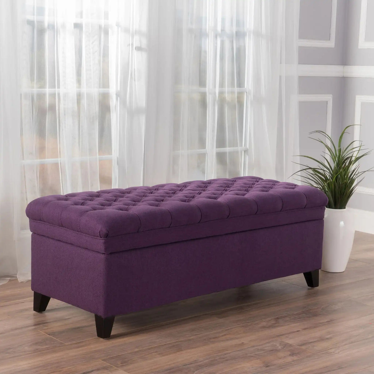 Juliana - Storage Ottoman With Birch Legs - Best Buy Furniture