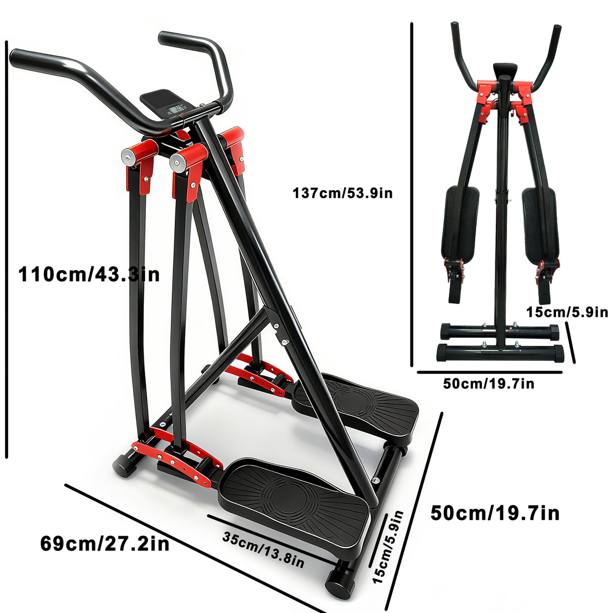 Air Walking Elliptical Machine - Foldable Cardio Cross Trainer