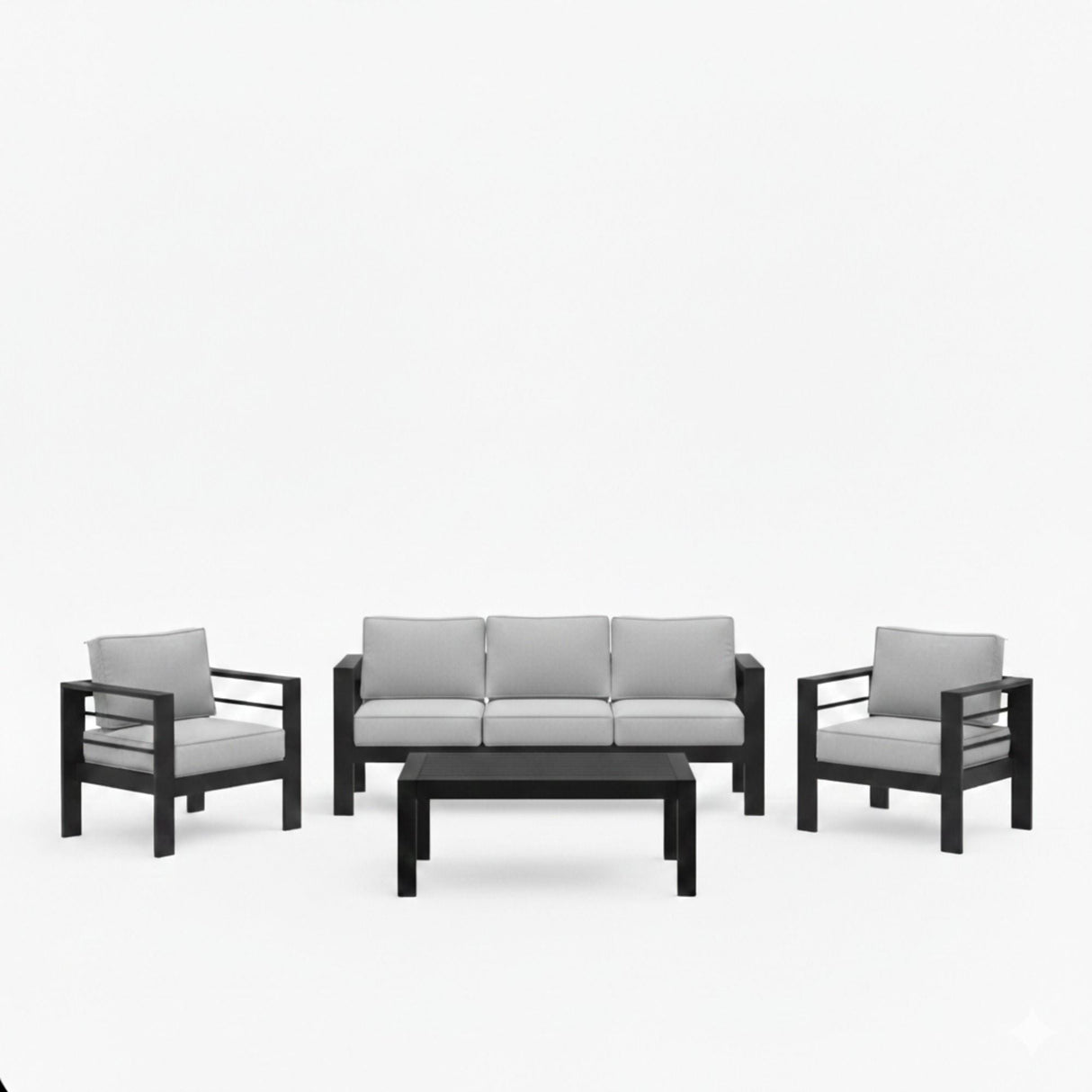 Outdoor Patio Set, All-Weather With Thick Cushions
