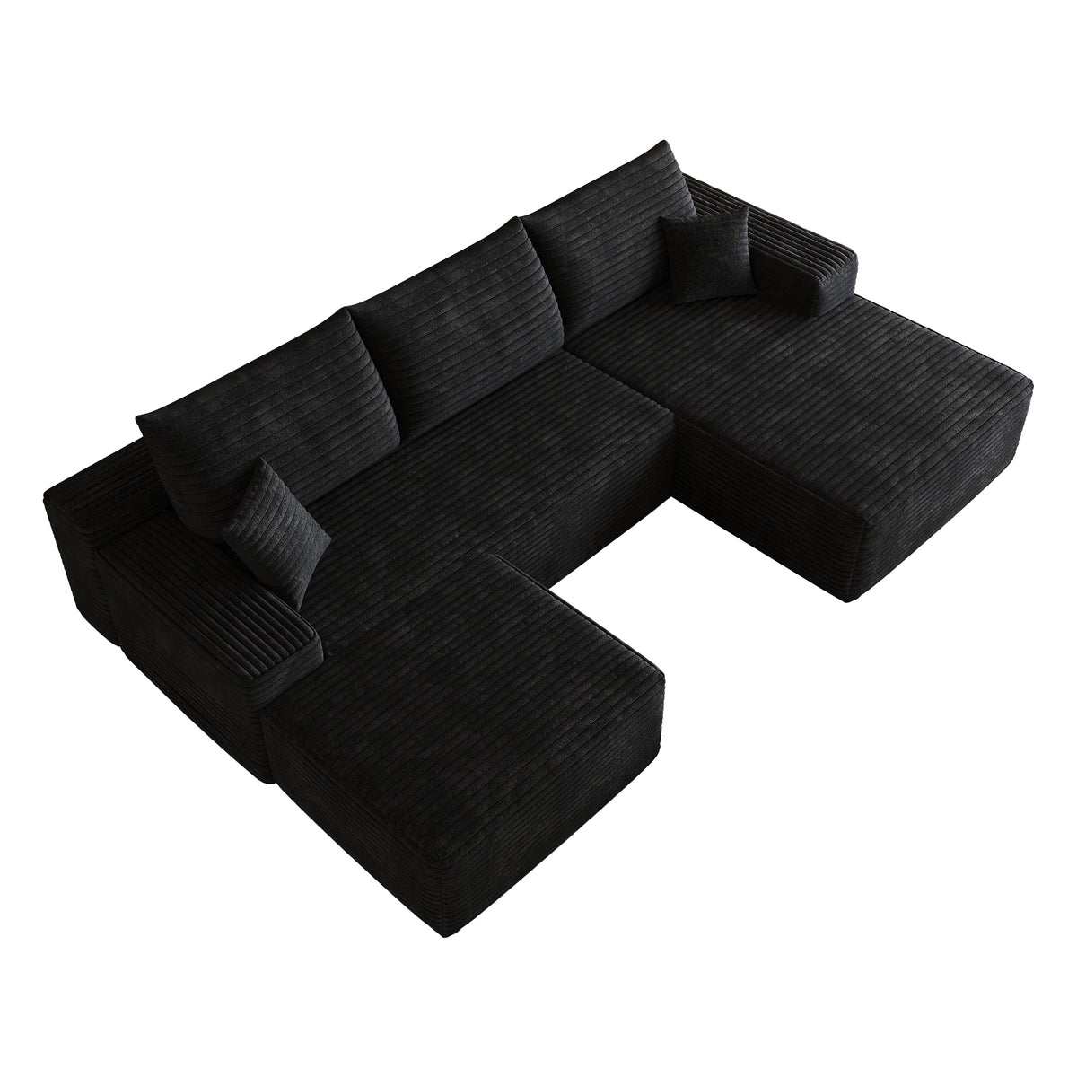 107" Cloud Sectional Sofa with Ottoman