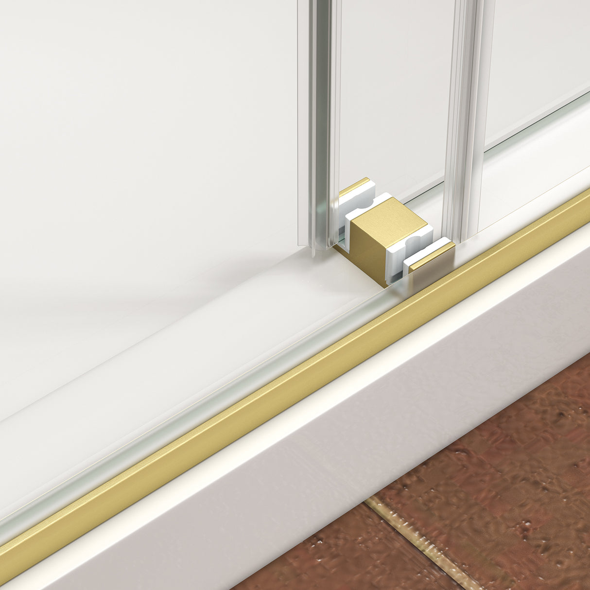 43"-48" W x 76" H Brushed Frameless Shower Door