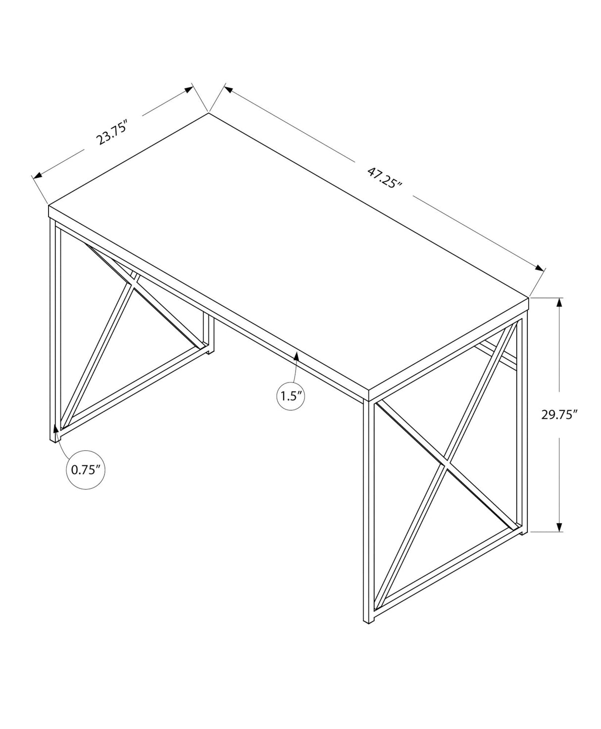 Computer Desk For Home Office, Laptop, Glossy Contemporary & Modern - Best Buy Furniture