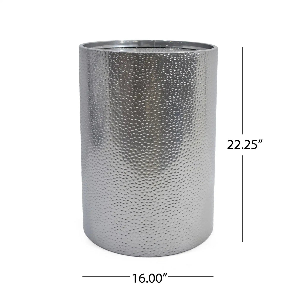 Modern Round Accent Table With Hammered Surface - Best Buy Furniture