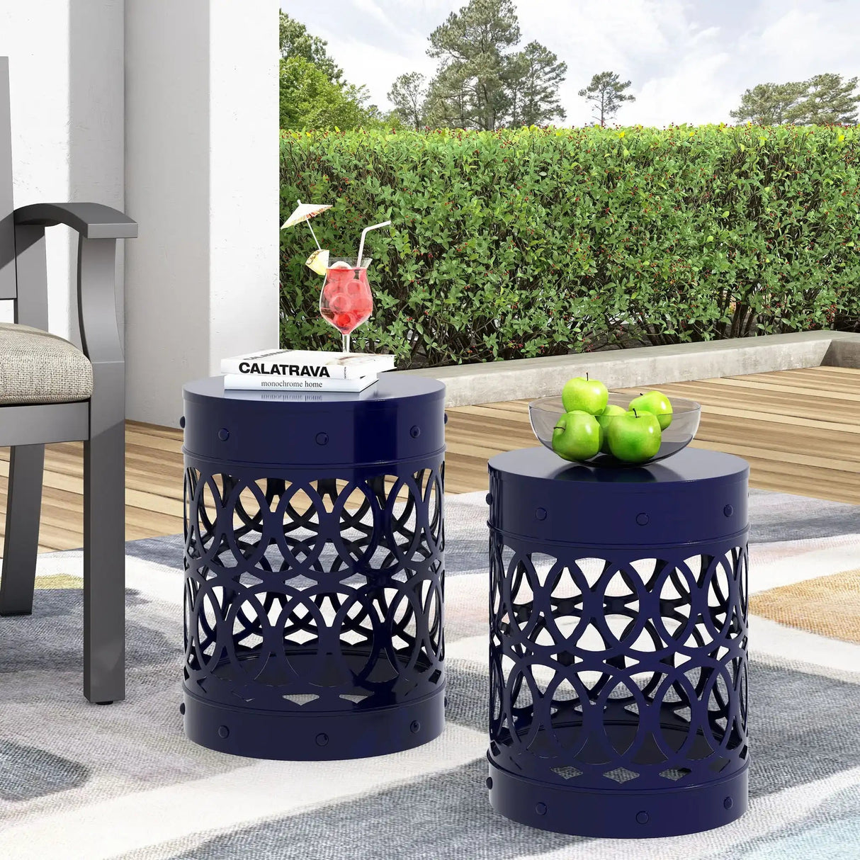 Delight - Powder Coated Iron End Table (Set of 2) - Best Buy Furniture