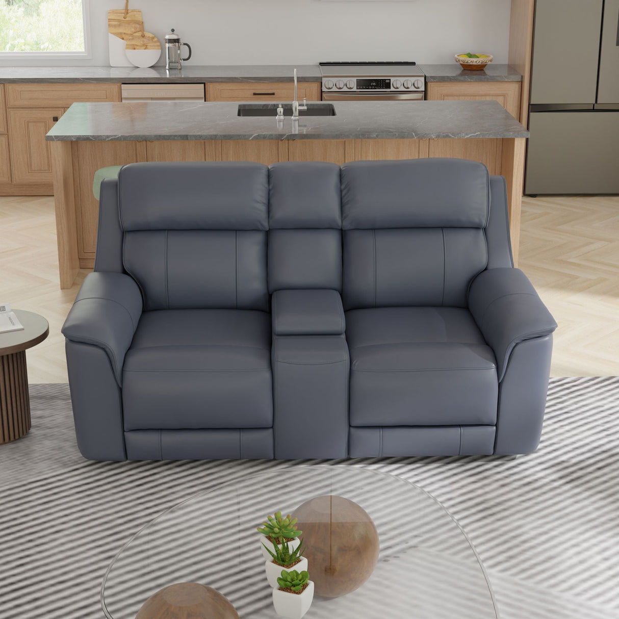 Oslo - Dual Power Reclining Loveseat with Console