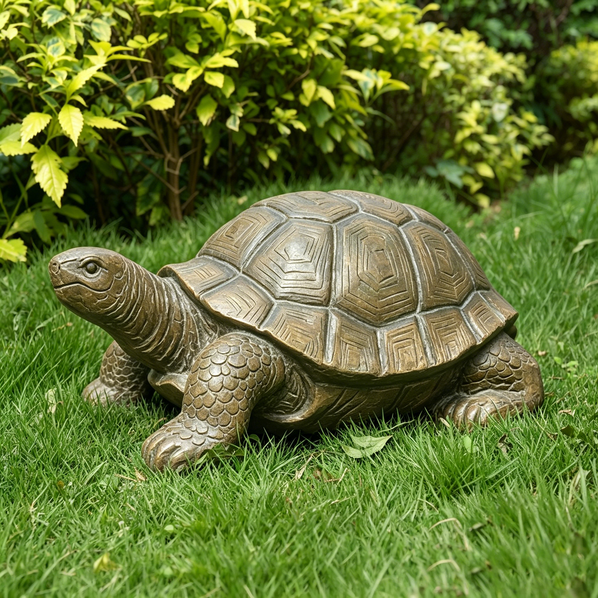 30.51" Long Realistic Tortoise Figurine, 11.22" High Resin Turtle Statue, Large Outdoor Garden Sculpture for Nature Decor & Themed Displays