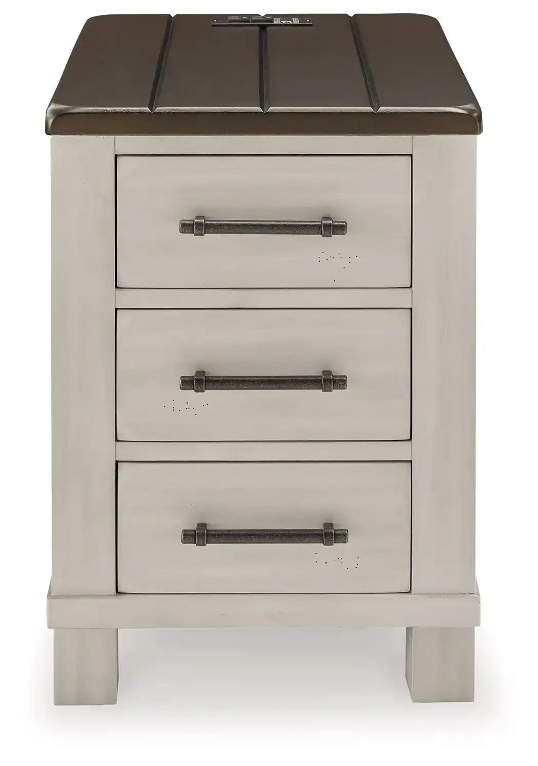 Darborn - Chair Side End Table - Gray / Brown - Best Buy Furniture