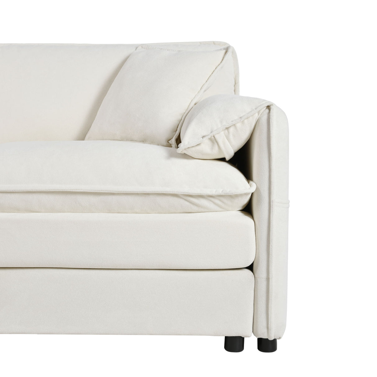 Modern Comfy Deep Seat Modular Sectional Sofa Cloud Couch With Ottoman