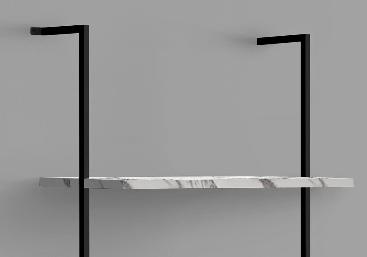 Bookshelf, Bookcase, Etagere, Ladder, 5 Tier, For Office, Marble Look Contemporary & Modern - Best Buy Furniture