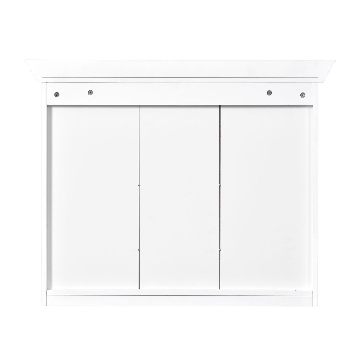 Bathroom Medicine Cabinet With Mirror, 5 Adjustable Closed Shelves, Wall-Mounted - White