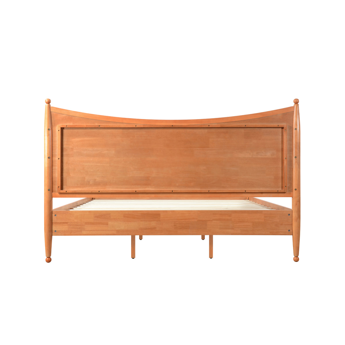 Classic Transitional King Size Solid Wood Platform Bed Frame