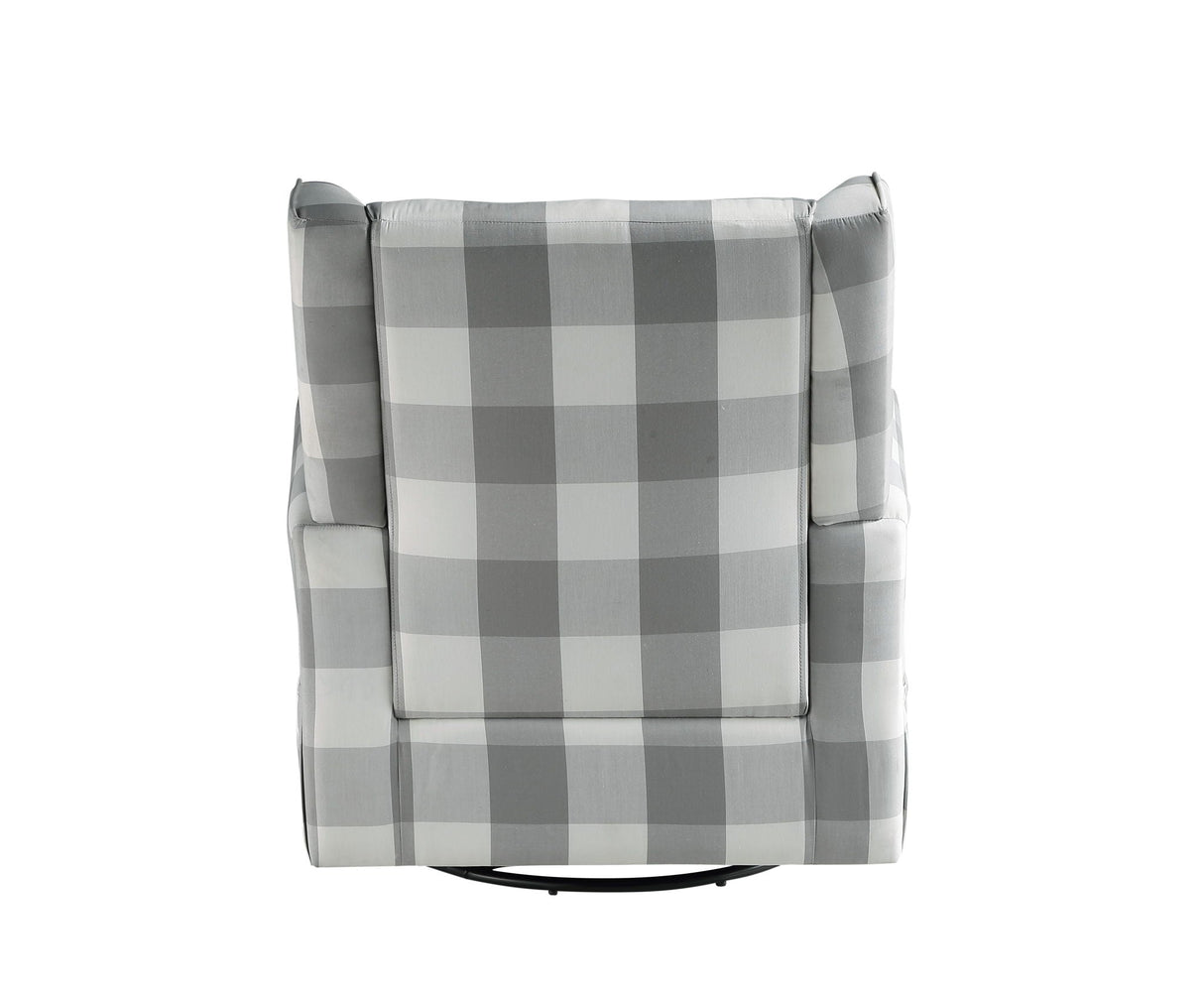 Patli - Glider Chair With Swivel - Gray / White - Best Buy Furniture