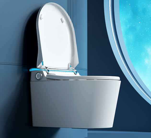 Wall-mounted Smart Toilet, Automatic Lid Opening, No Water Pressure Limitation, Wall Drain, All-in-One Bidet with Aromatherapy Deodorization for Home Use