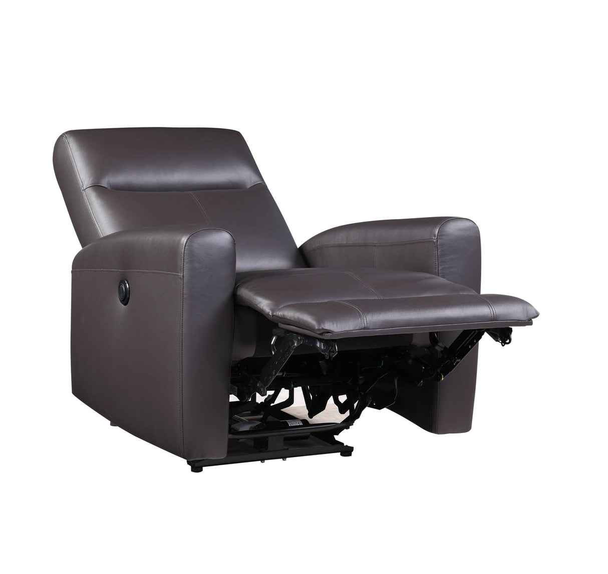 Blane - Top Grain Leather Match Power Motion Recliner - Brown - Best Buy Furniture