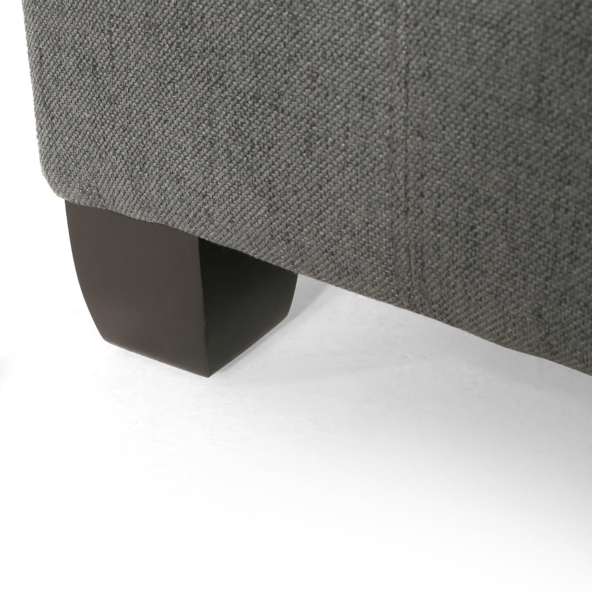 Upholstered Tufted Fabric Storage Ottoman