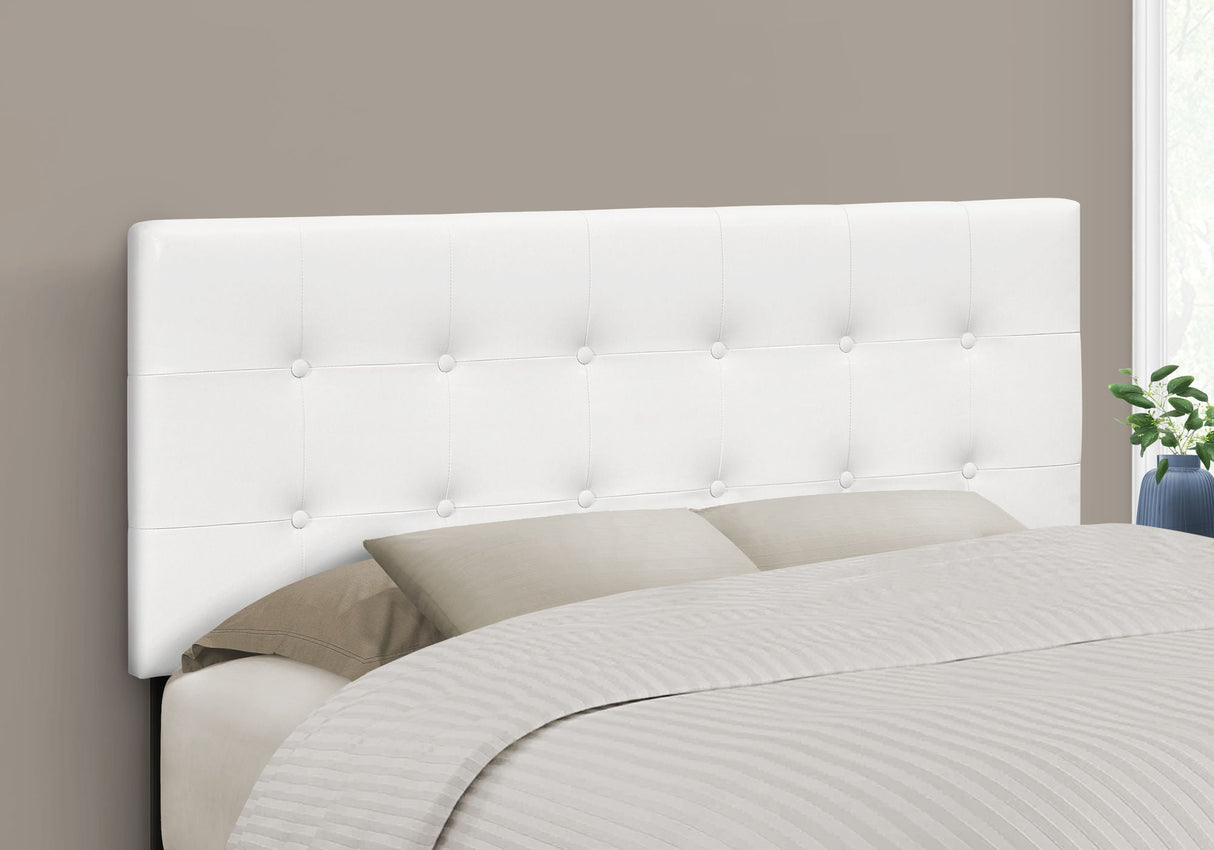 Full Size Headboard Only Upholstered Leather Look - White - Best Buy Furniture