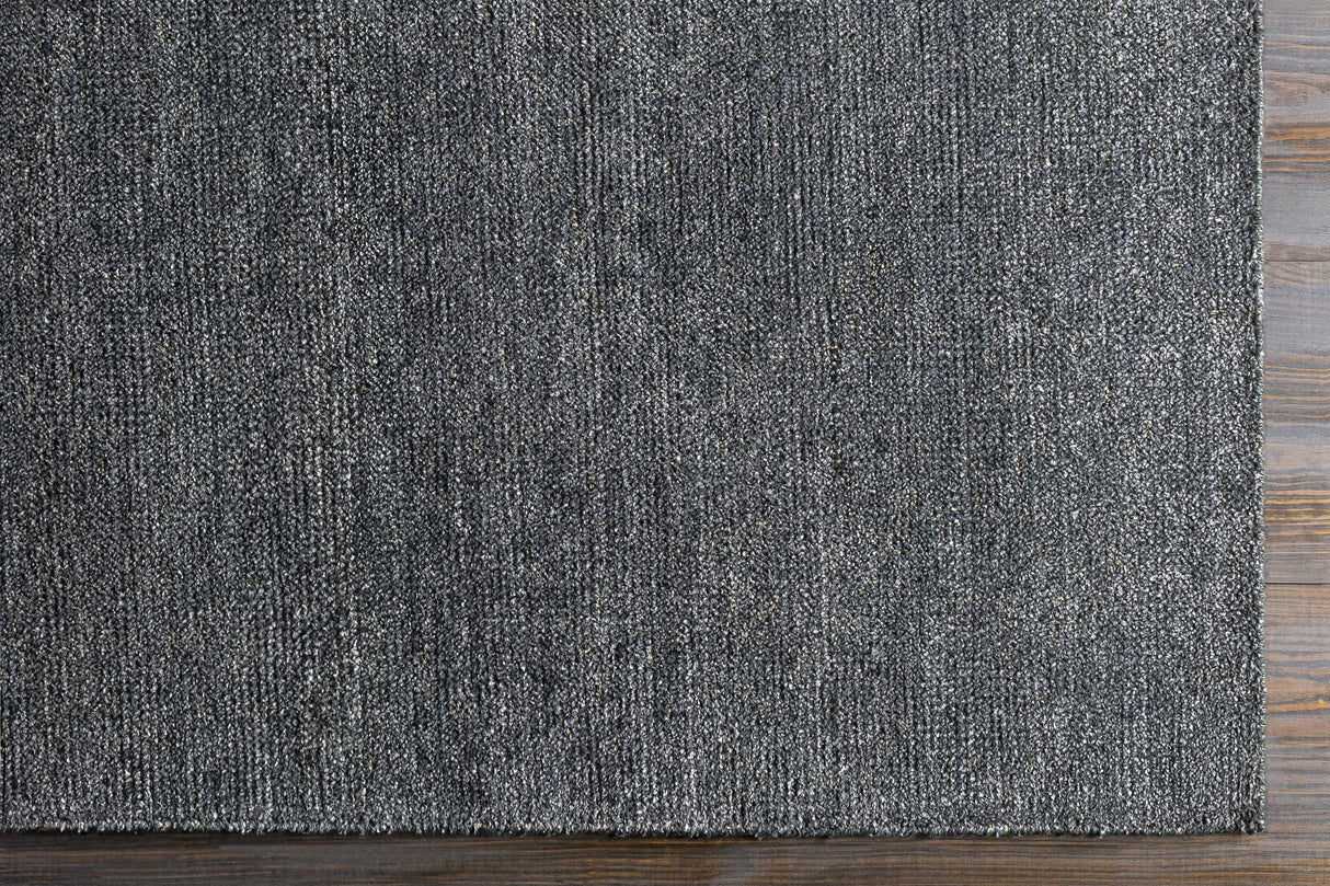 Lecompton Solid Charcoal Viscose Rug - Clearance
