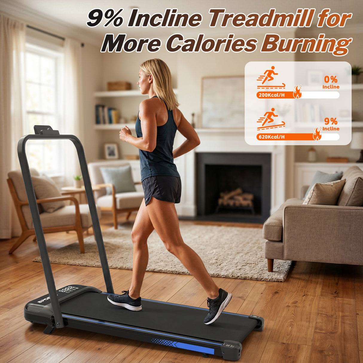 3 in 1 Under Desk Treadmill with Incline