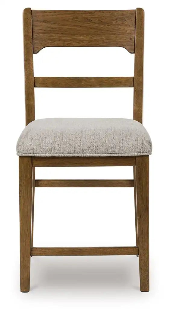 Cabalynn - Upholstered Barstool (Set of 2) - Oatmeal / Light Brown - Best Buy Furniture