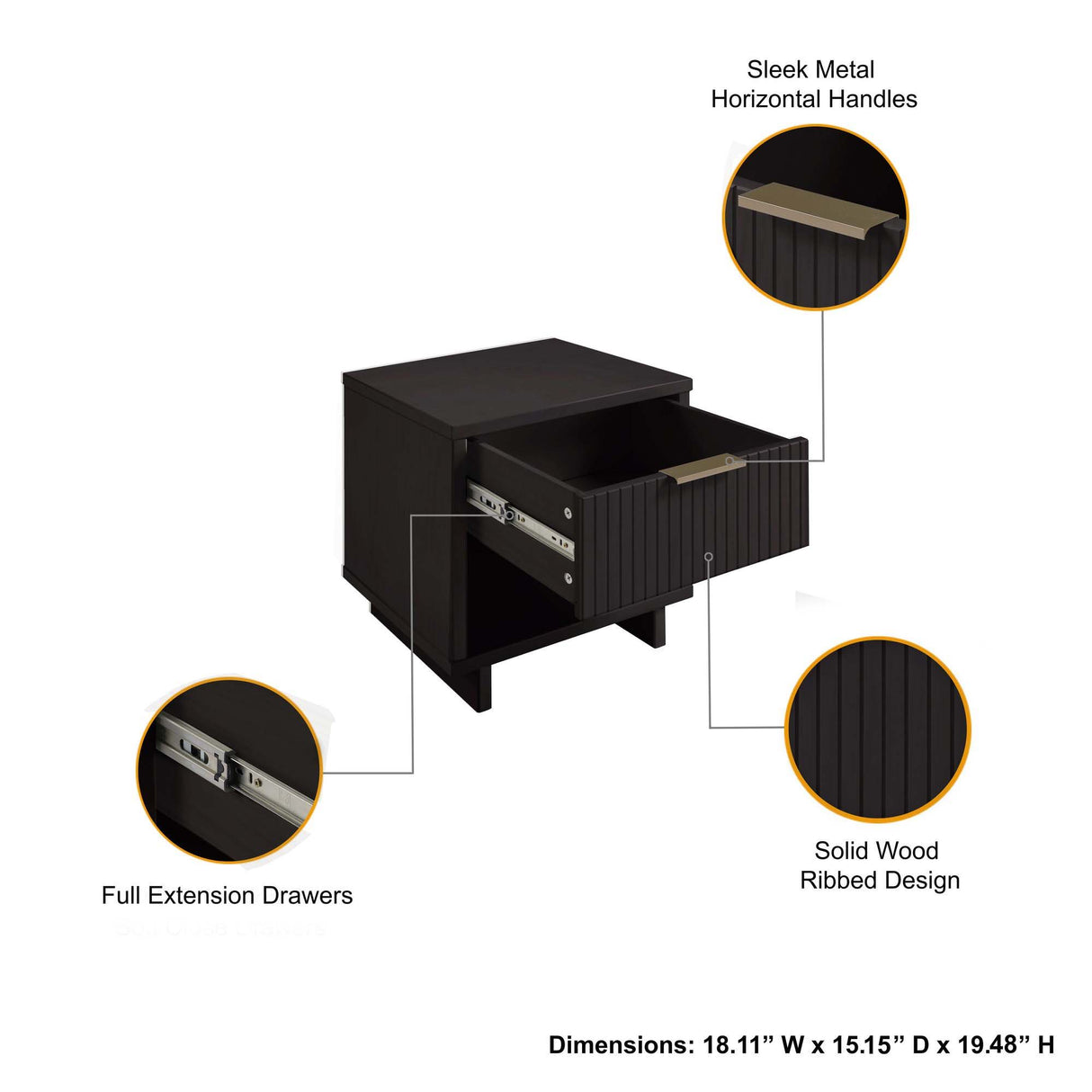 Granville - Nightstand With 1 Drawer
