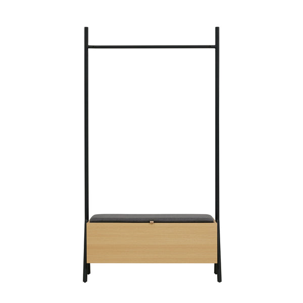 Paloma - Open Hanging Closet With Storage - Light Oak